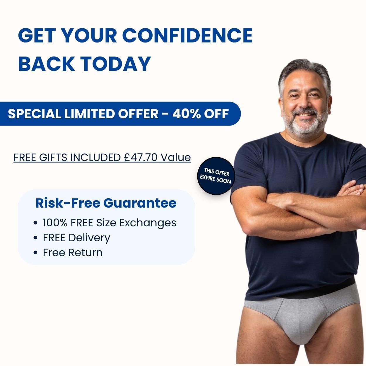 Men's Ultra-Absorbent Incontinence Briefs