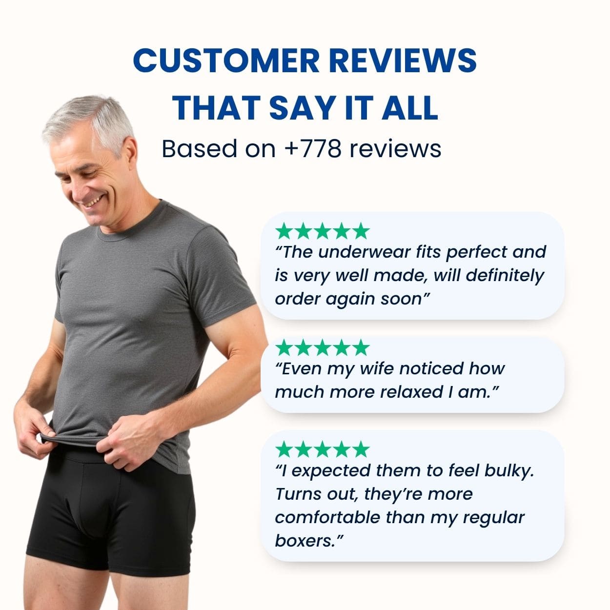Men's Ultra-Absorbent Incontinence Boxer Trunks