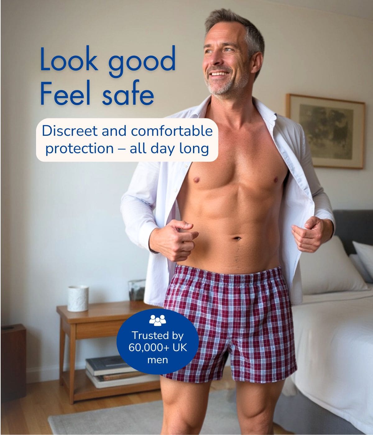 Men's Ultra-Absorbent Incontinence Boxer Shorts