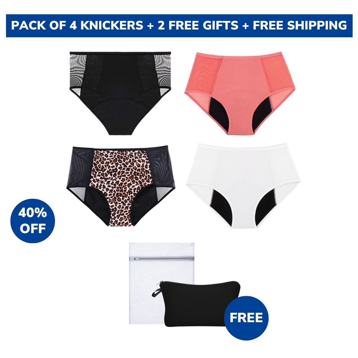 High-Waisted Incontinence Knickers