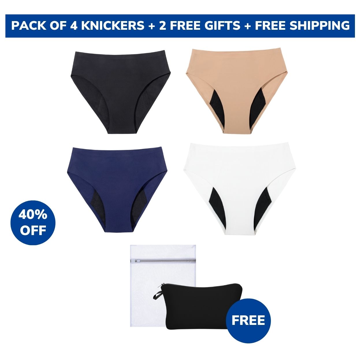High Waist Ultra-Absorbent Incontinence Knickers