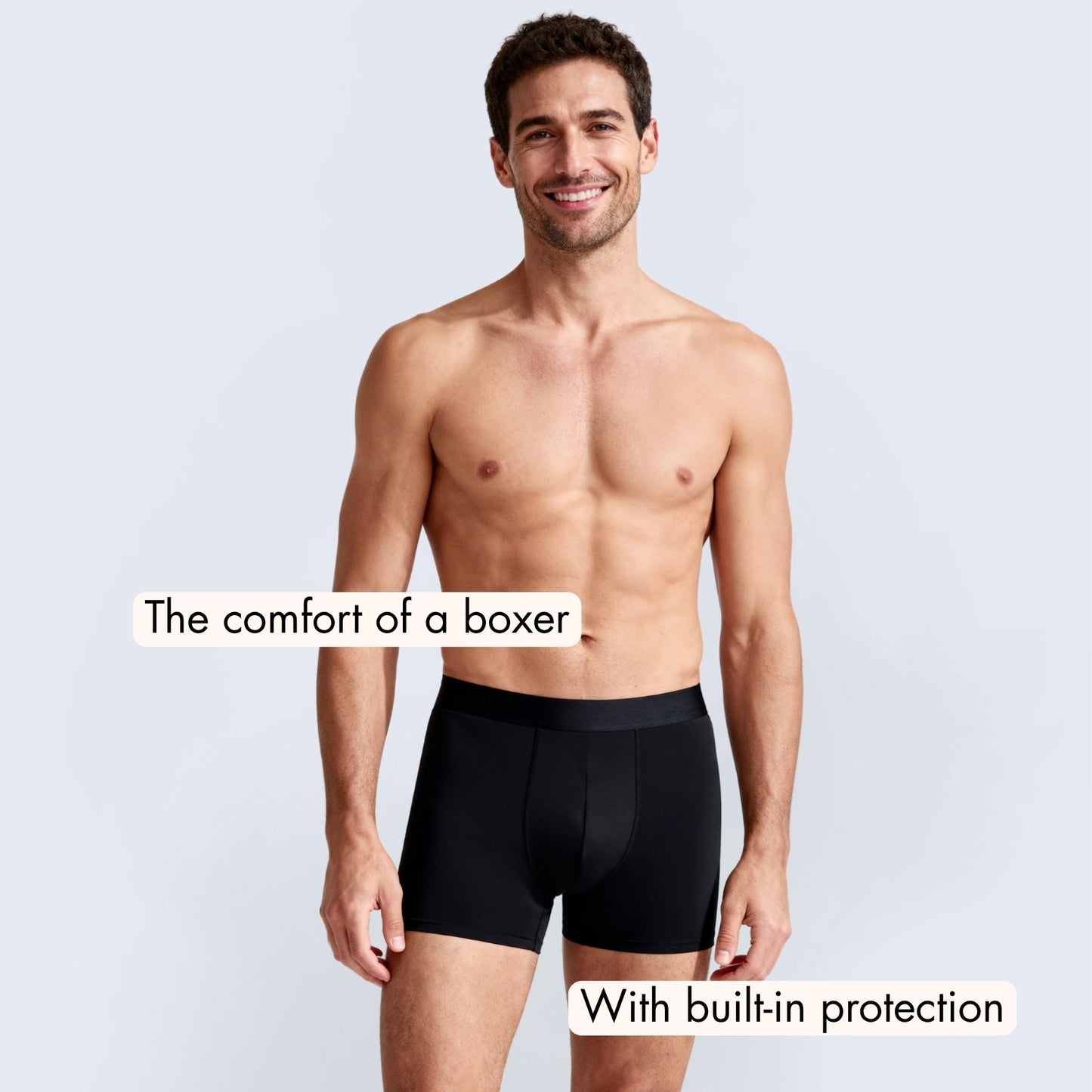 Men's Light Leaks Absorbent Boxer Trunks