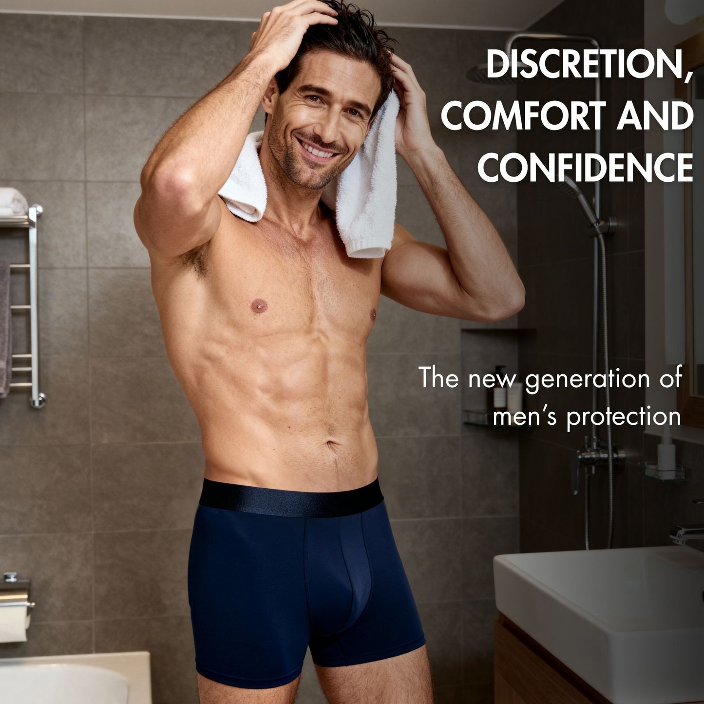 Men's Light Leaks Absorbent Boxer Trunks