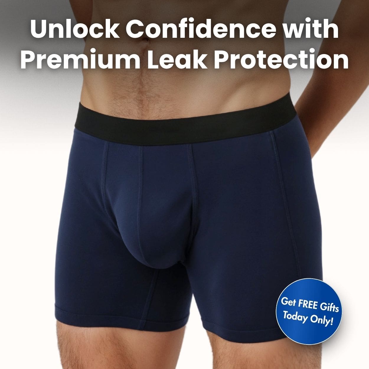 Men's Ultra-Absorbent Incontinence Boxer Trunks