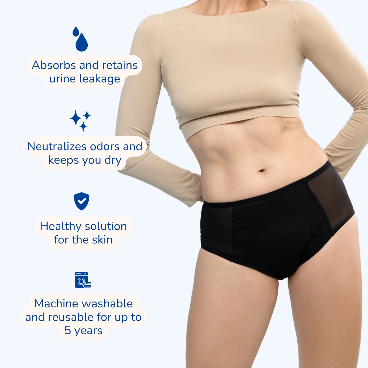 High-Waisted Incontinence Knickers