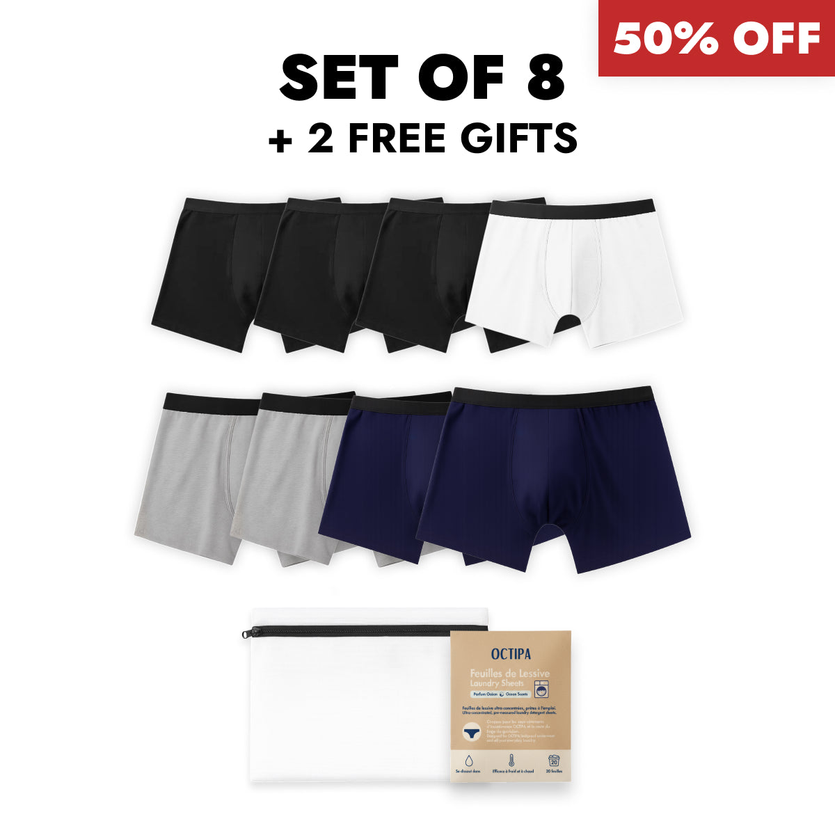 Christmas Bundle - Men's Ultra-Absorbent Incontinence Boxer Trunks